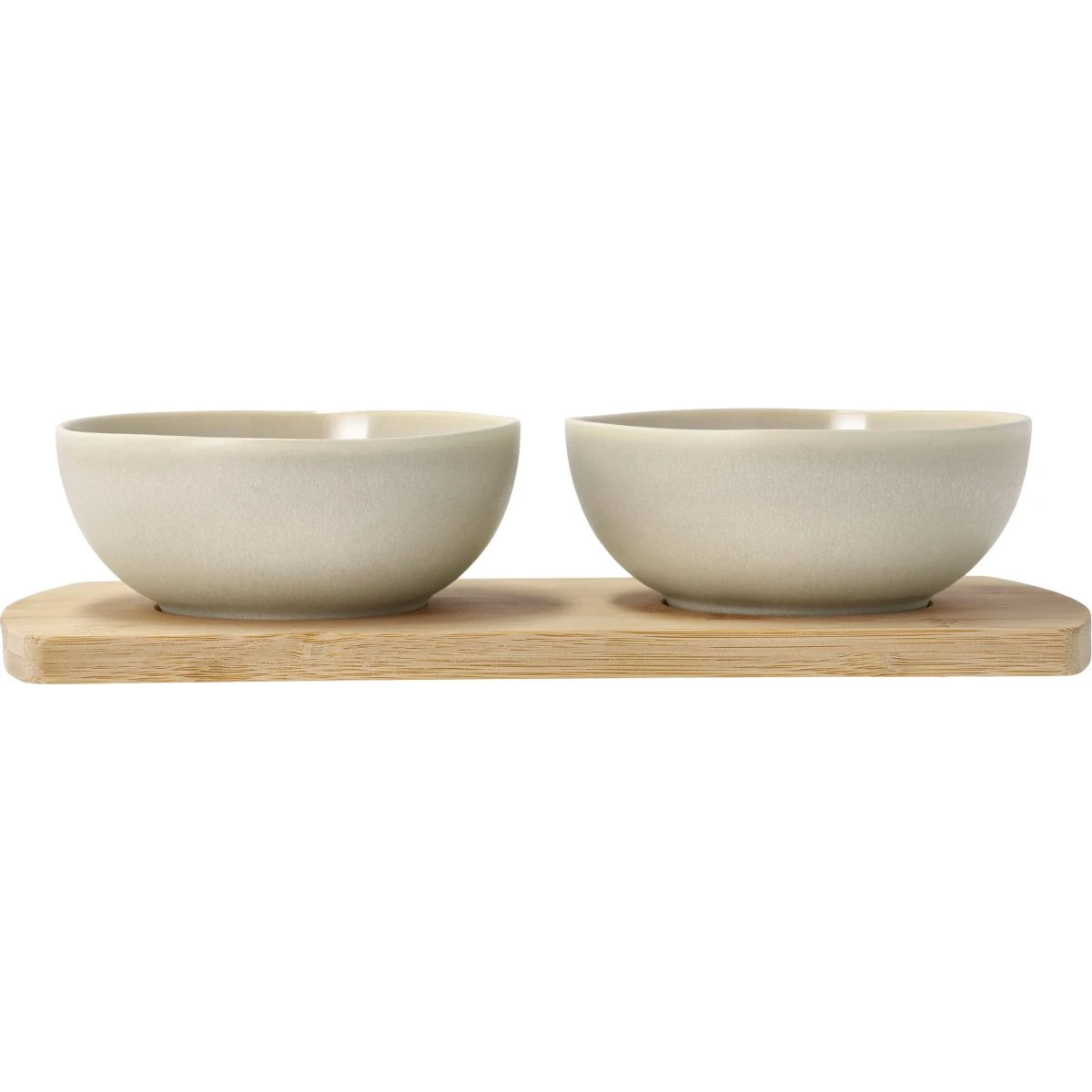 Villa Collection Shoku bambusbakke med 2 skåle, beige, 28,5x13 cm