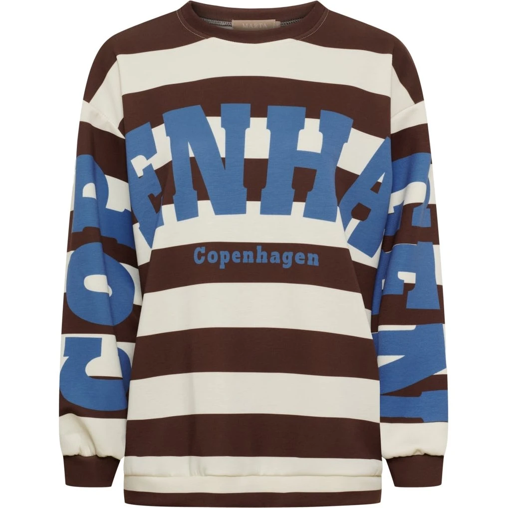 Marta Du Chateau MdcNerina Sweatshirt - Choco/Jeans Blue