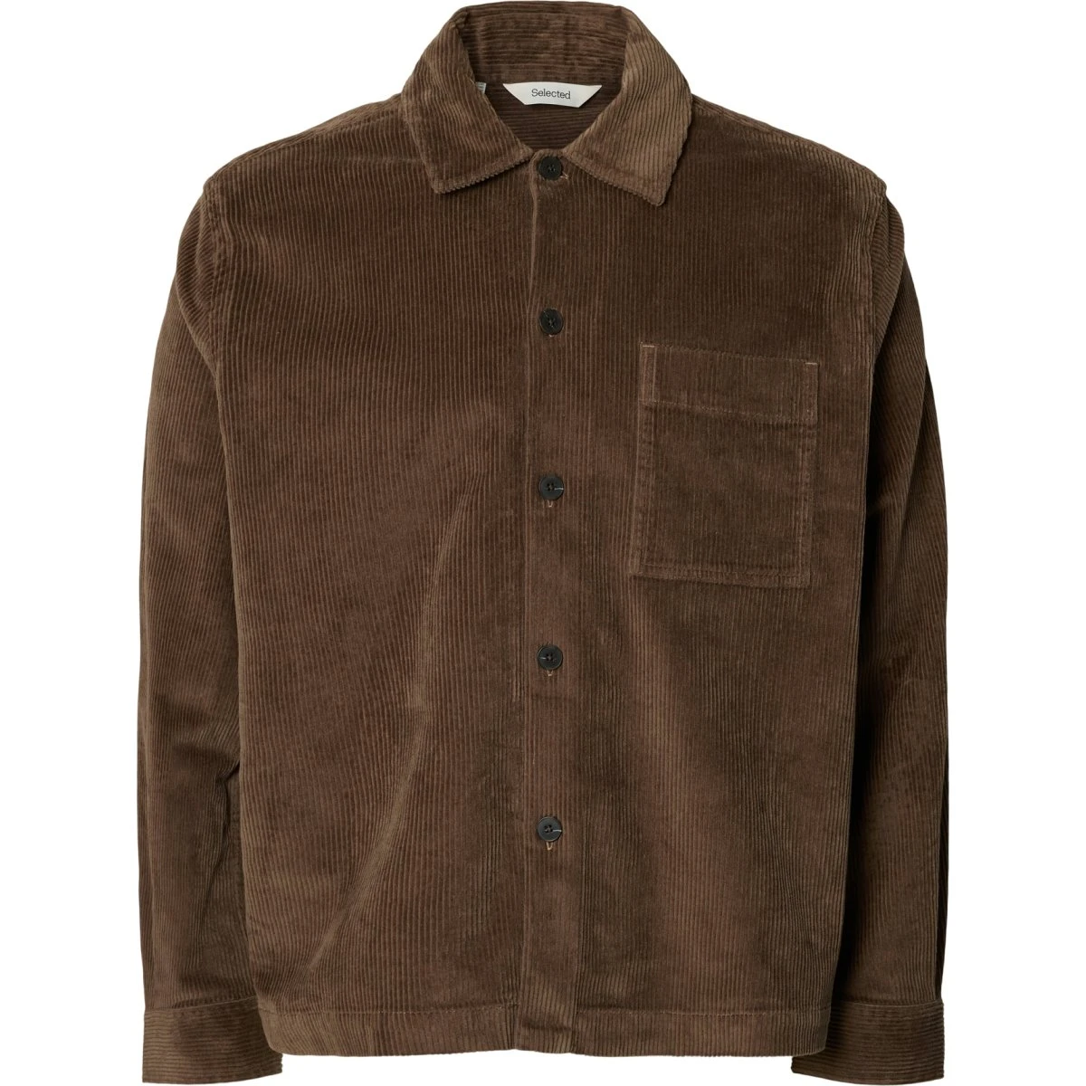 SELECTED SLMotto Kris Cord Overshirt - Brun