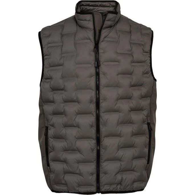 Herrevest i regular fit – let og polstret overgangsvest