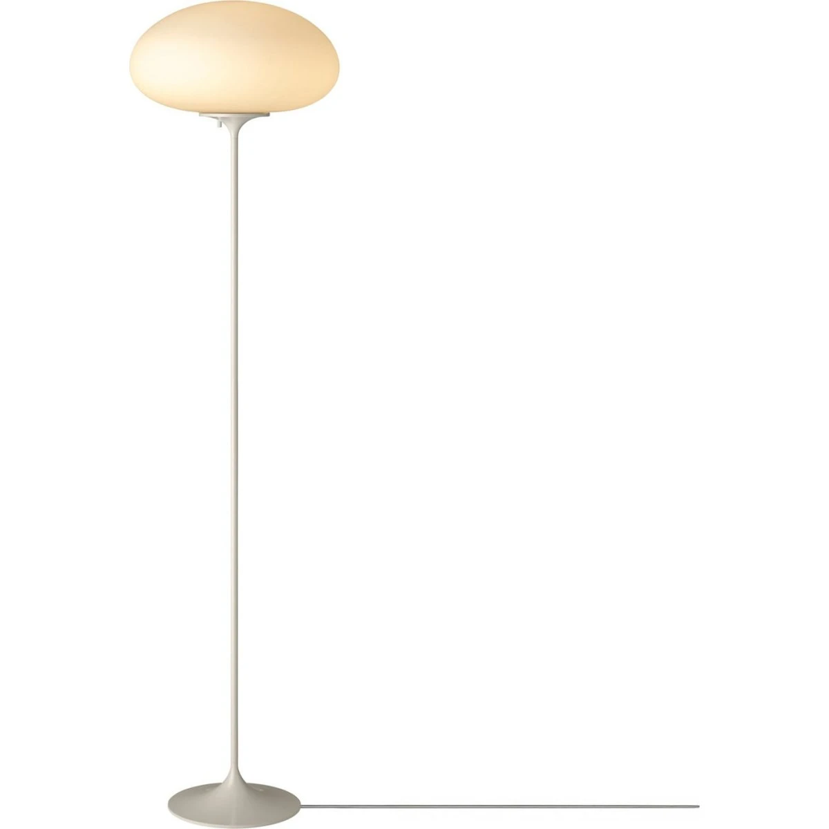 Gubi Stemlite Gulvlampe - Pebble Grey/Opal - 150 cm
