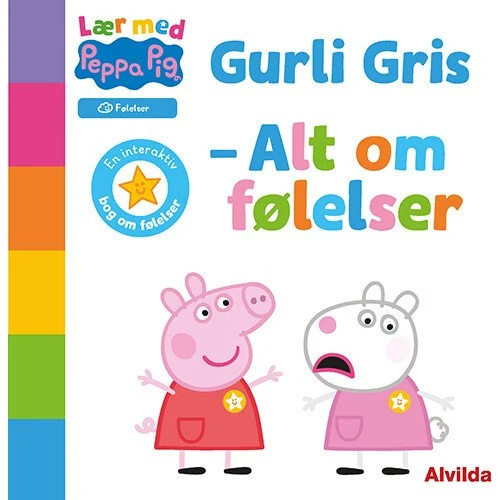 Gurli Gris: Lær om følelser – papbog med flapper