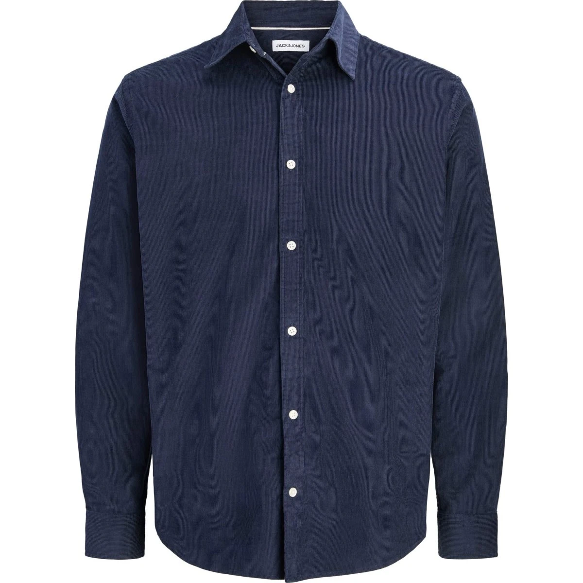JACK & JONES JJEField mørkeblå fløjlsskjorte i regular fit