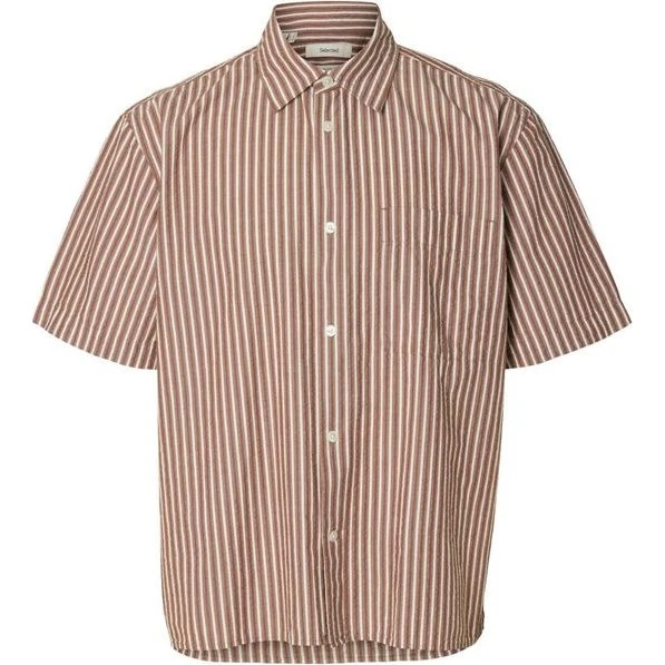 SLHRLXSTUART Seersucker SS Shirt