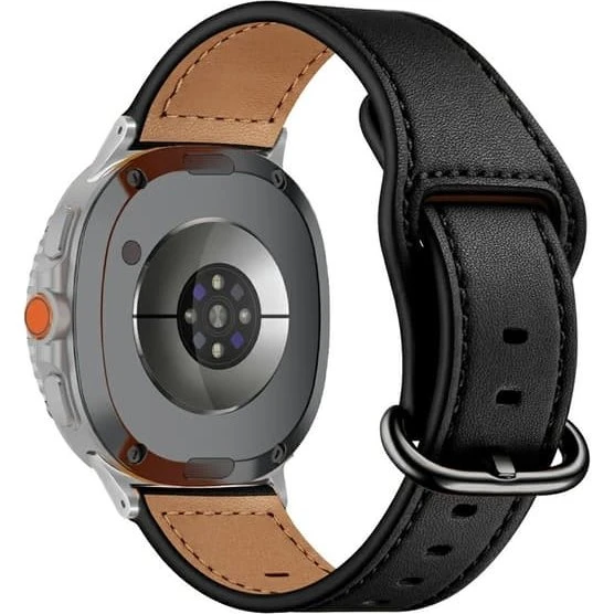Samsung Galaxy Watch8 Rem til 40mm/44mm - Sort Læderrem