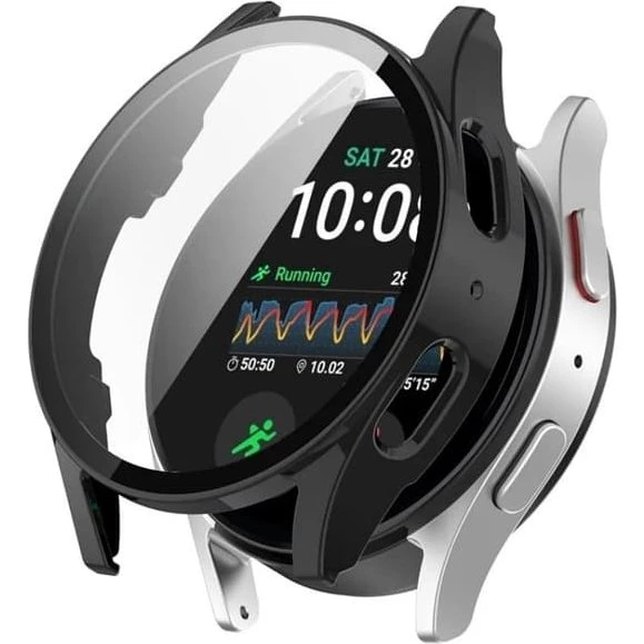 WANLONFENG Beskyttelsesetui til Samsung Galaxy Watch7 44 mm - Sort