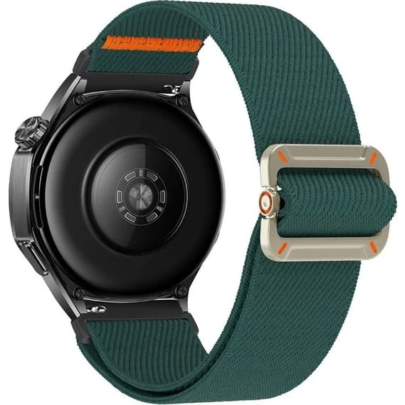 Samsung Galaxy Watch7 Nylon Rem 20mm - Sortliggrøn