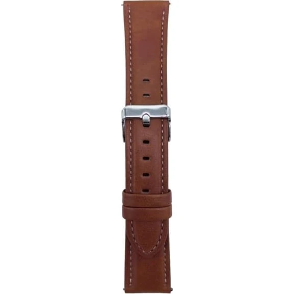 Huawei Watch GT 5 46mm rem - 22mm Crazy Horse læder - Gul Brun