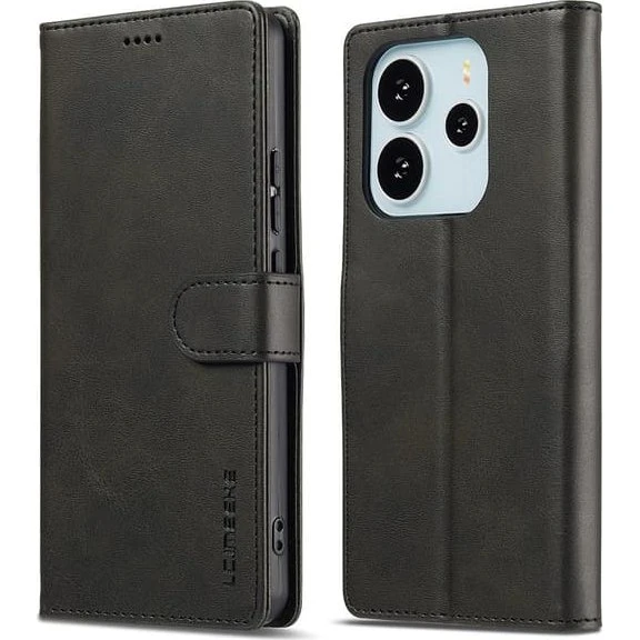 LC.IMEEKE Flip etui til Xiaomi Redmi Note 14 4G - Sort