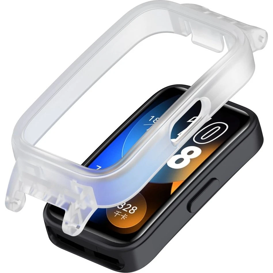 Huawei Band 8/9/10 NFC Beskyttelsesramme - Gennemsigtig Hvid