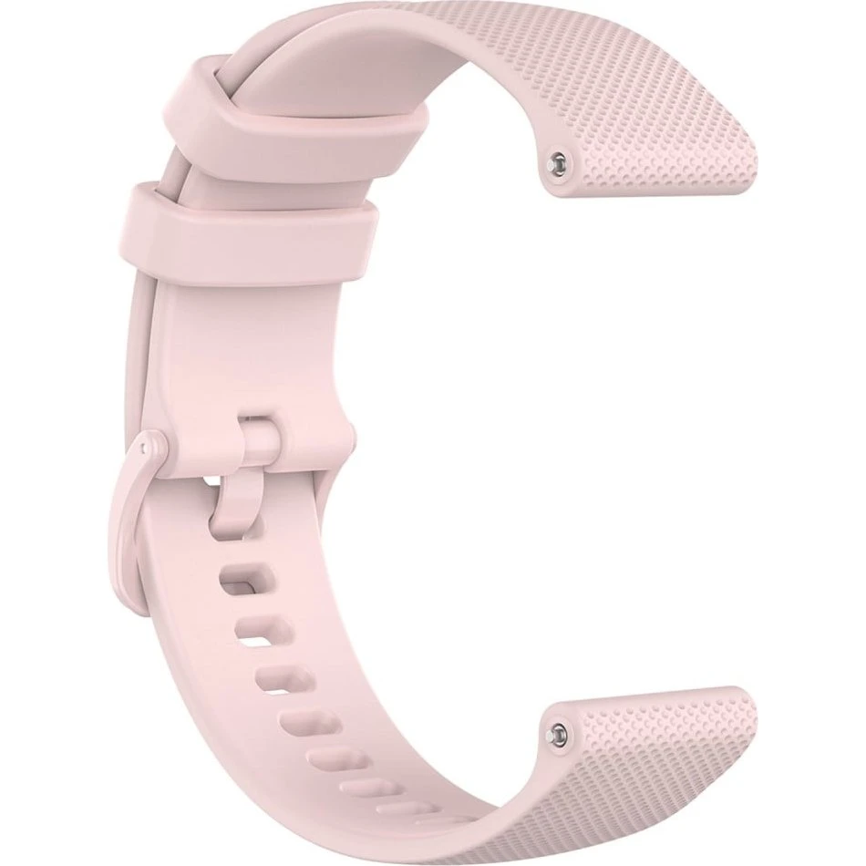 Garmin Silikonerem 18 mm - Grid Texture - Lyserød Rose