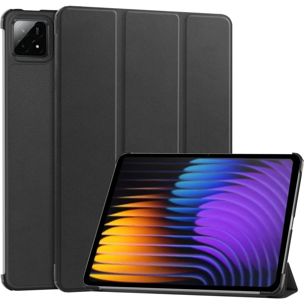 Xiaomi Pad 7 Pro / Pad 7 Case - Sort lædercover med stand