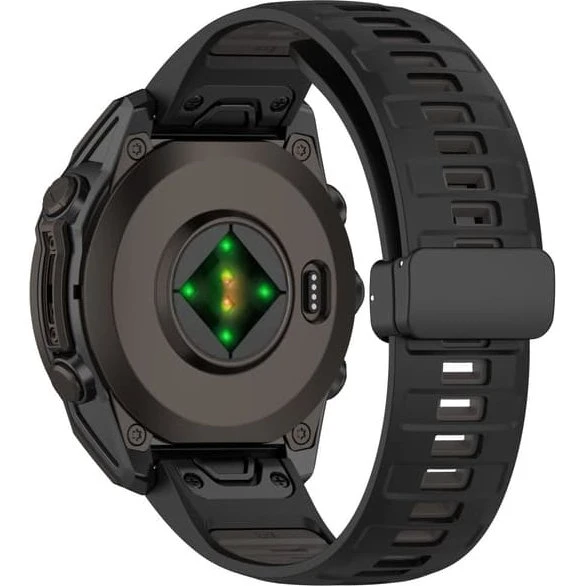Garmin 26 mm Silikonerem til Enduro 3 / Fenix 8 / Instinct 2X - Sort/Grå