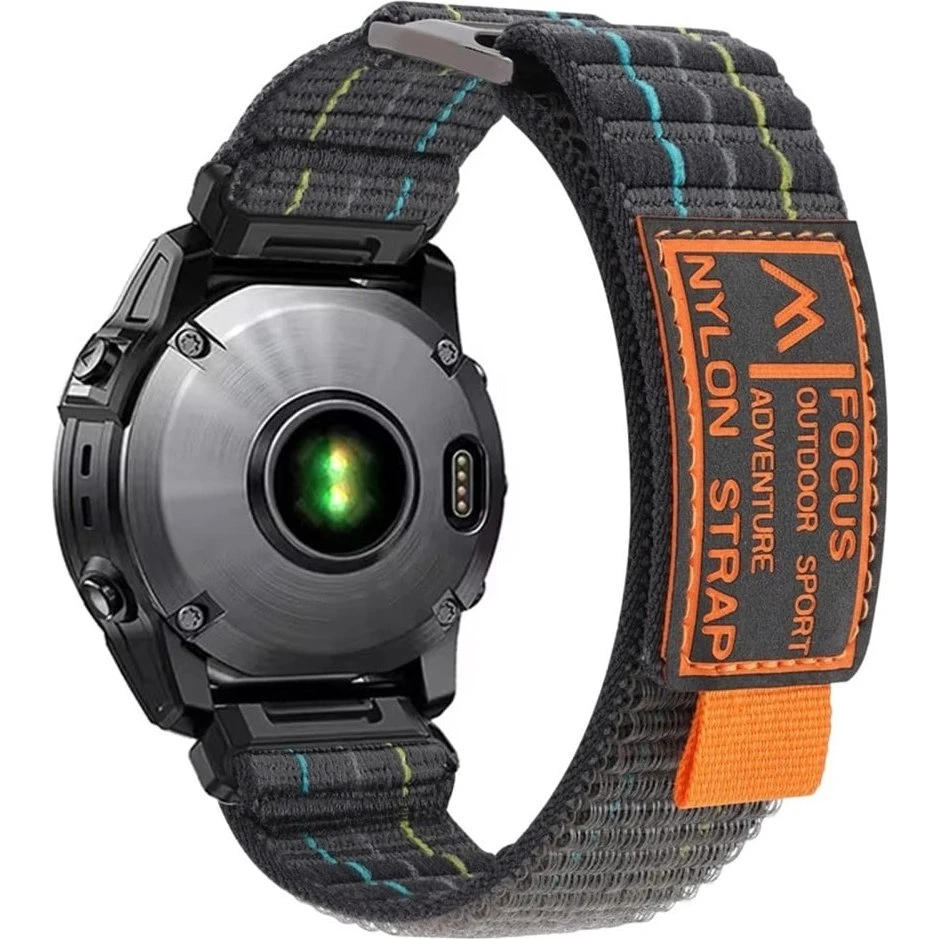 Garmin Fenix 7 / Fenix 7 Pro Nylon Sport Band QuickFit 22mm - Grå