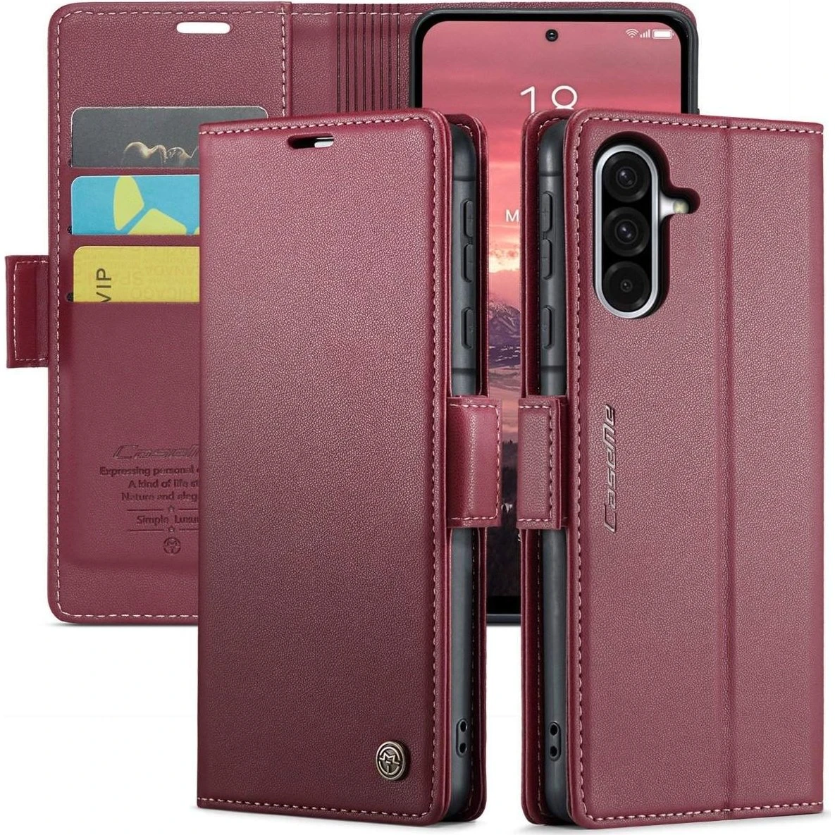 CaseMe Samsung Galaxy A56 Smooth Etui - Rød