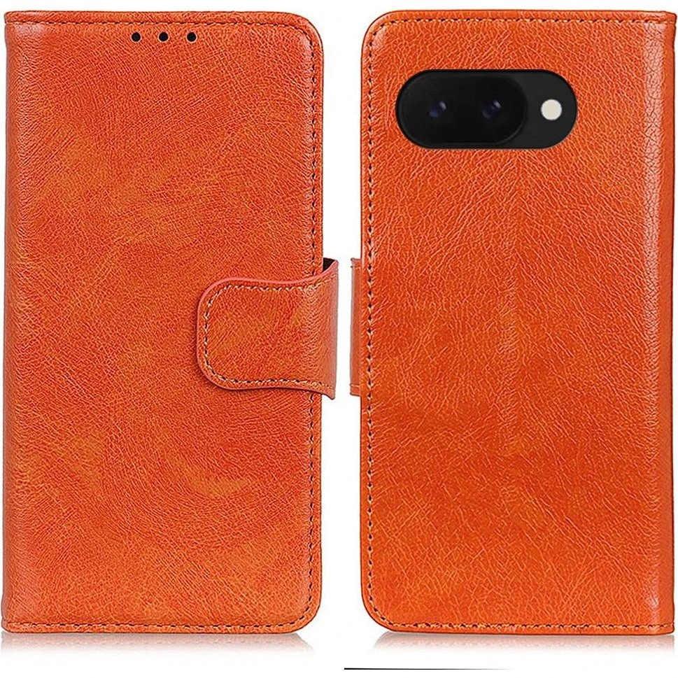 Neptune Læder Flip Case til Google Pixel 9a - Orange