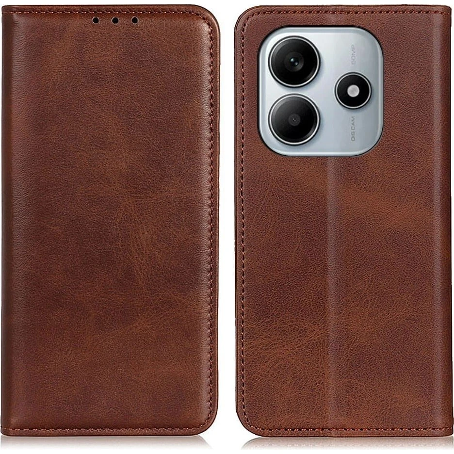 Xiaomi Redmi Note 14 5G Læderetui med Pung - Kaffe