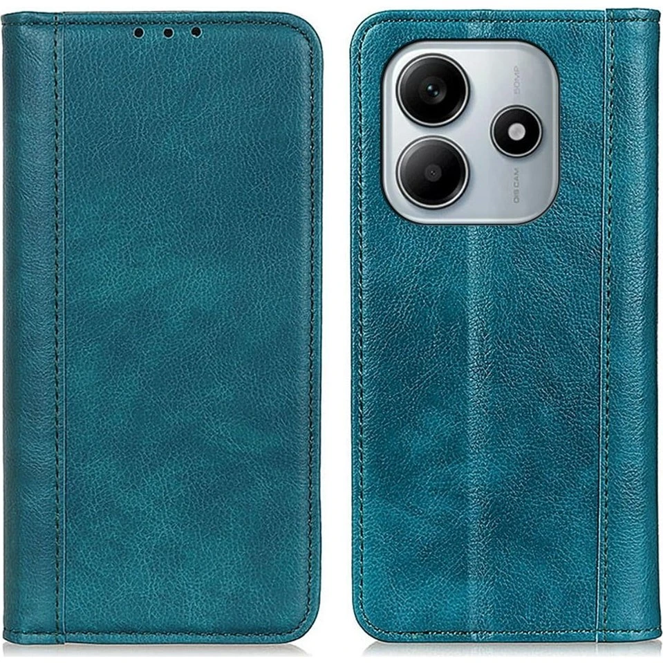 Xiaomi Redmi Note 14 5G Læderetui med magnet – Grøn