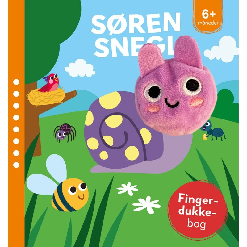 Søren Snegl – Fingerdukke-papbog for børn