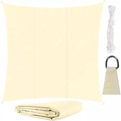 Solsejl med UV-Beskyttelse 3,6x3,6 m - Beige