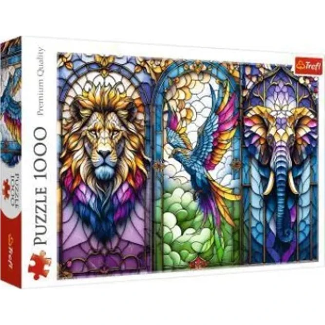 Trefl Stained Glass Animals puslespil - 1000 brikker
