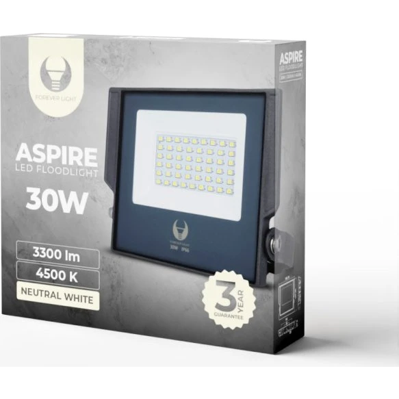 Forever Light ASPIRE LED-projektør 30W 4500K 3300lm IP66