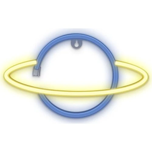Forever Light Neon LED Saturn - Blå/Gul (Batteri + USB)