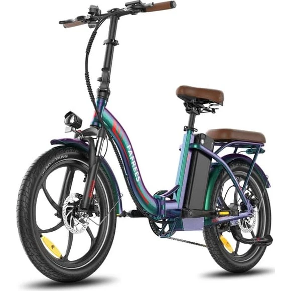FAFREES F20+ Pro Foldbar Elcykel - 250W, 25Ah, Iriserende Blågrøn