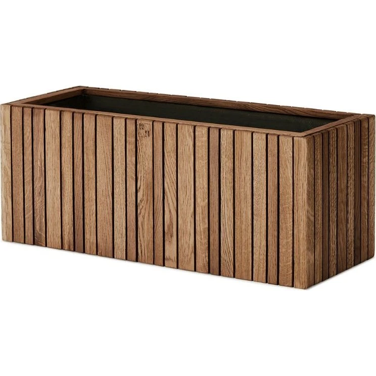 Squarely Copenhagen GrowWIDE plantekasse i mørk eg, 60x22 cm