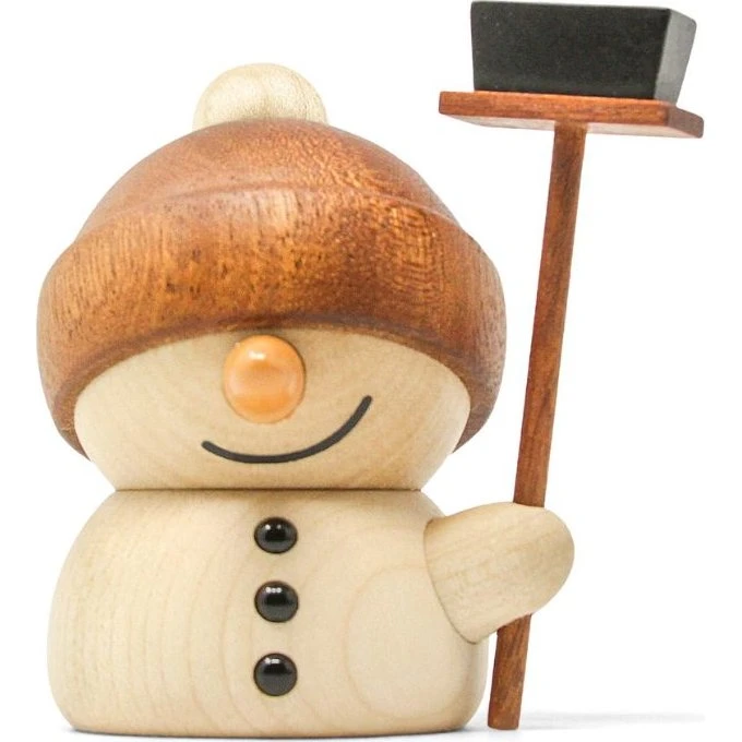 Fablewood Flurry den store snemand med kost - 8 cm