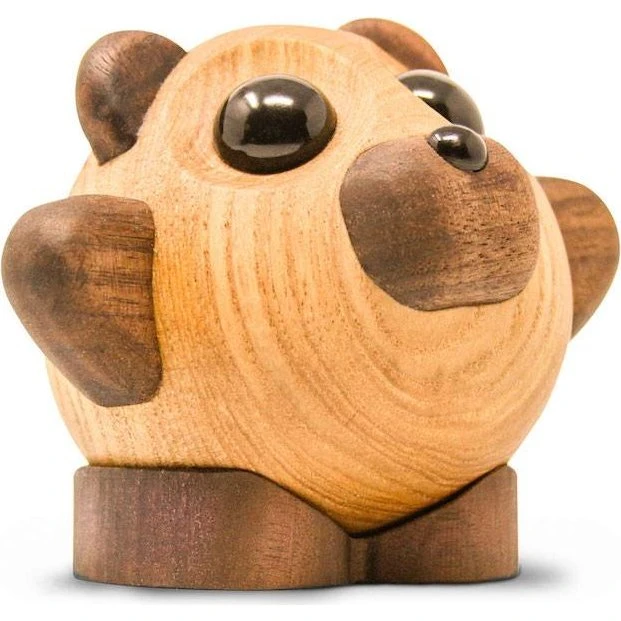 FableWood Teddy bjørn figur i valnød og ask