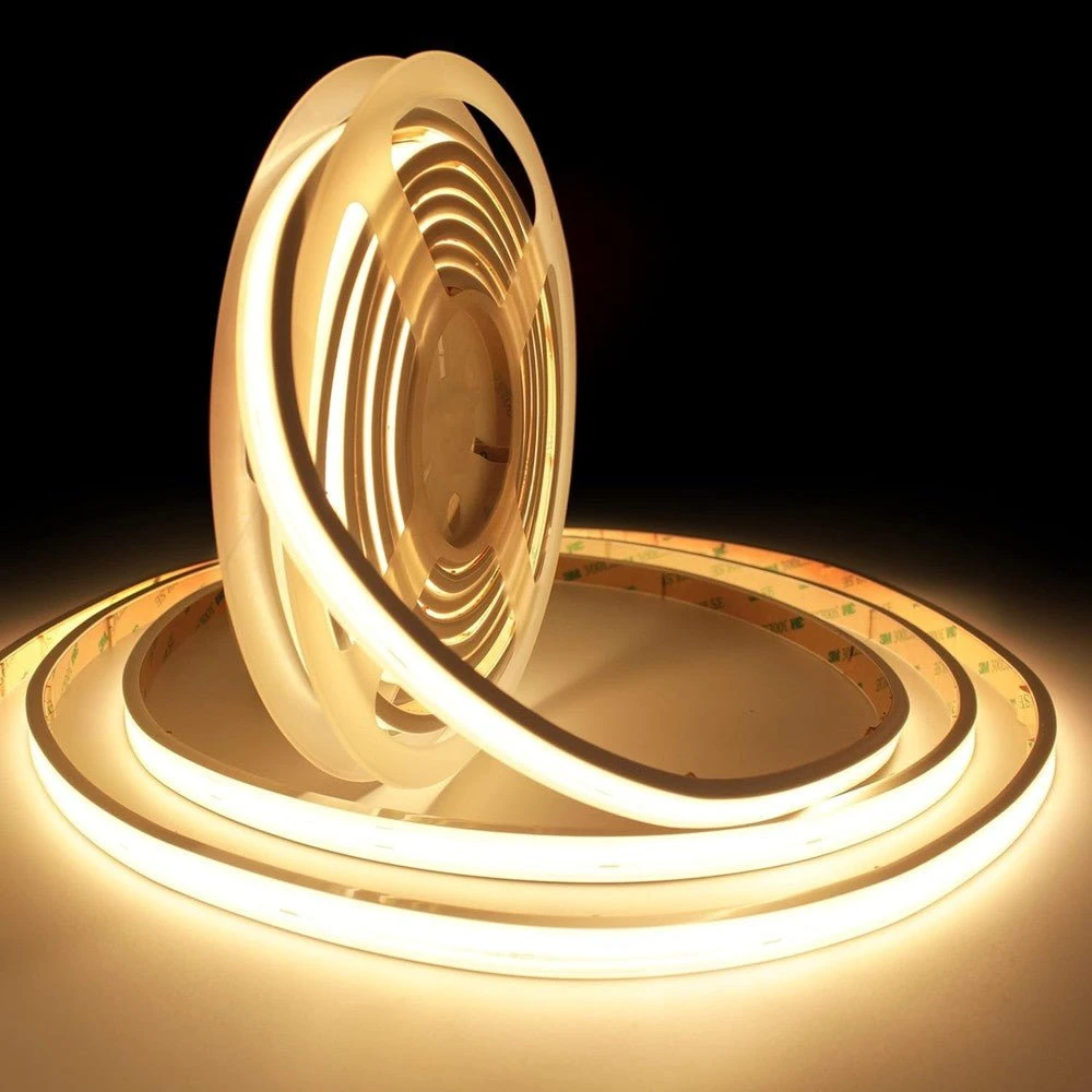 5m COB-LED-strip 24V, 10W/m, RA93, Varm hvid, IP65