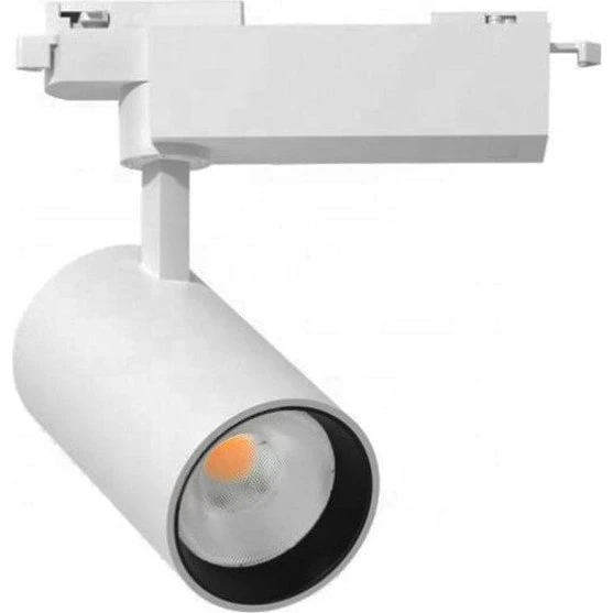 28W LED Skinnespot Hvid - 4900lm, RA90, 38°, 1-faset