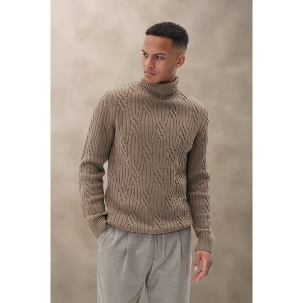 Matinique Maroll Pattern Knit rullekravestrik til mænd