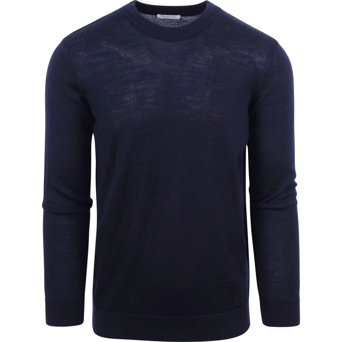 KnowledgeCotton Apparel Merino Crew Neck Sweater i Marineblå XXL