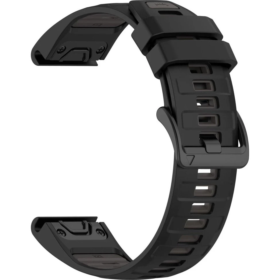 Garmin 22mm Silikonemaske til Fenix 8, Fenix E & Quatix 7 Pro - Sort/Grå