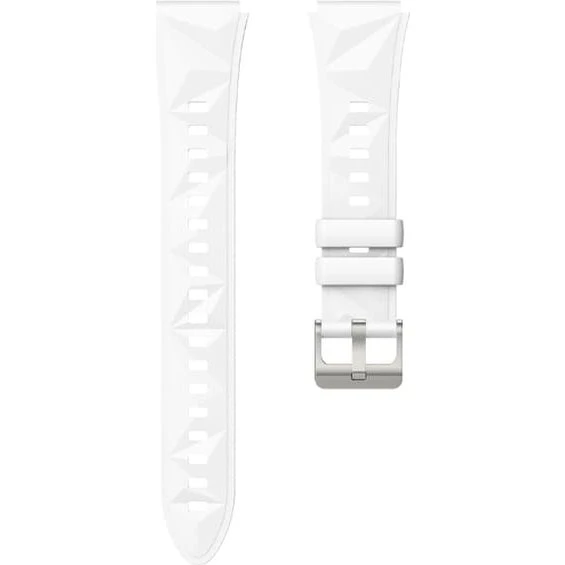 Huawei & Garmin Silikone Rem 18mm - Rhombus Pattern - Hvid