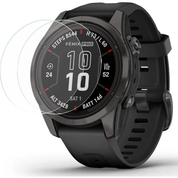 Garmin Fenix 7S Pro Skærmbeskytter - 2-pak Hærdet Glas 2,5D
