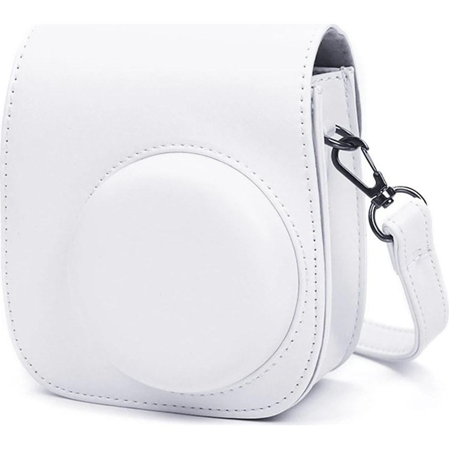 Fujifilm Instax Mini Retro Lædertaske med Rem - Hvid