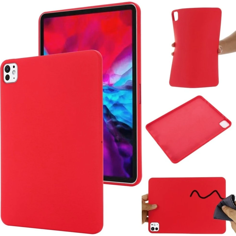 iPad Pro 11 (2024) Etui i flydende silikone - Rød