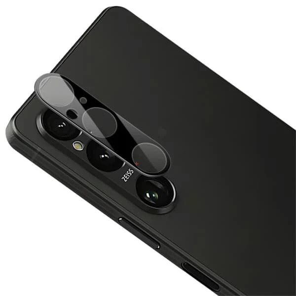IMAK Sony Xperia 1 VI Glas Kamerabeskytter med Akrylhætte - Sort