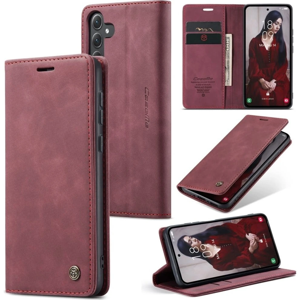 CaseMe Vintage Etui til Samsung Galaxy A35 - Rød