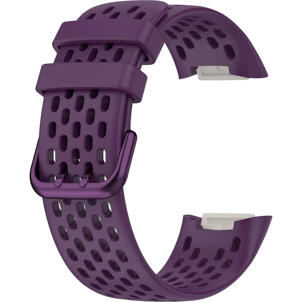 Fitbit Charge 6 / Charge 5 Silikonearmbånd - Mørklilla