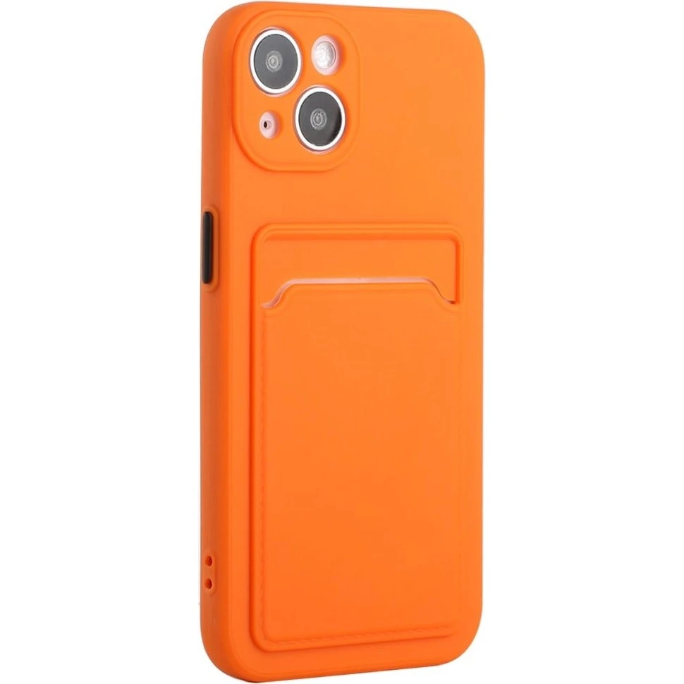 iPhone 15 Plus Cover med Kortholder - Orange