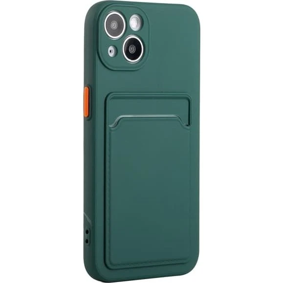 Intenso Cover med Kortholder til iPhone 15 - Midnight Green