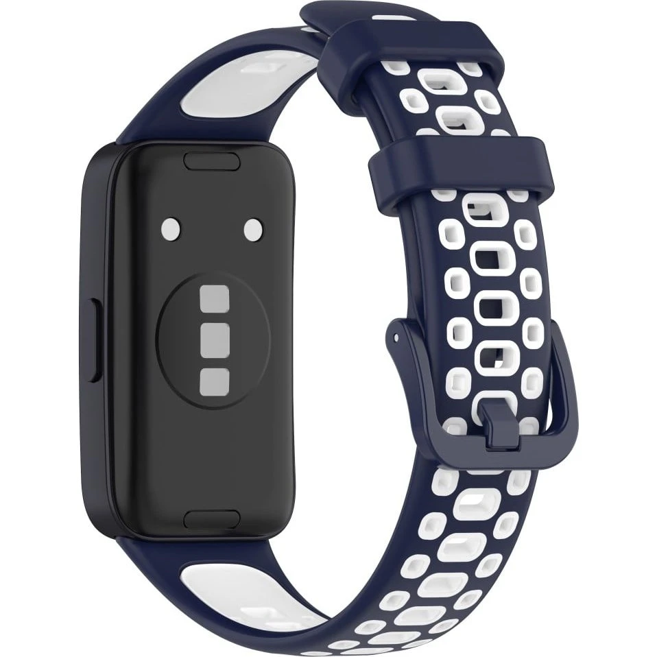 Huawei Band 8 Silikonestrop - Midnatsblå/Hvid