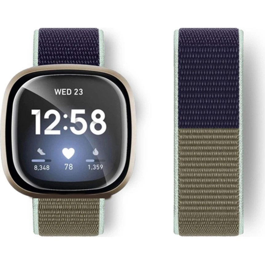 Fitbit Sense / Versa 3 Nylonrem - Khaki
