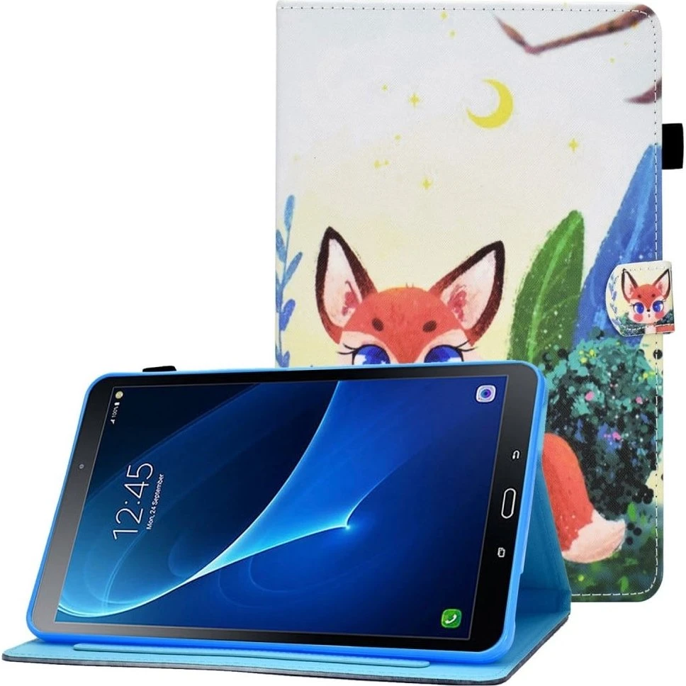 Samsung Galaxy Tab A 10.1 (2016) læderetui med rævemønster