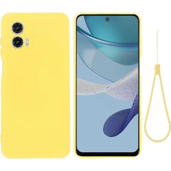 Matte Liquid Silikone Cover til Motorola Moto G53 - Gul