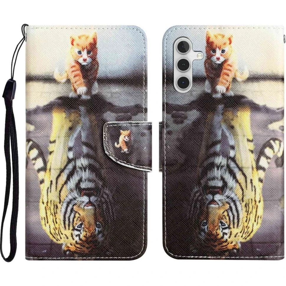 Wonderland Samsung Galaxy A14 Flip Etui - Tiger